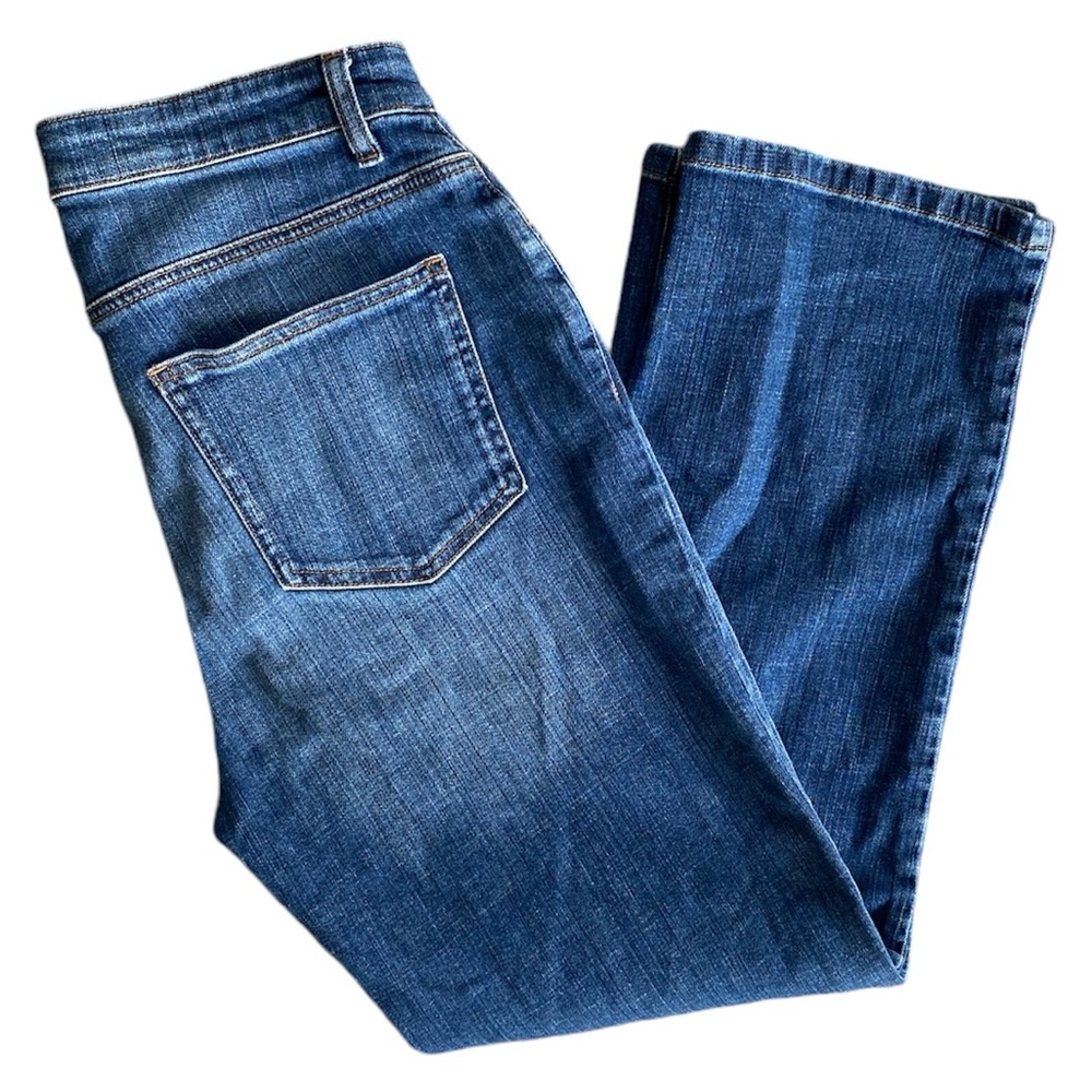 Eileen Fisher Faded Wash Straight Leg Blue Jeans, Women’s 10